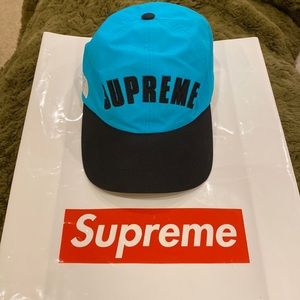 Supreme by North Face cap. Teal blue. Comes w/ free Supreme bag & sticker.